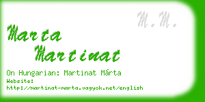 marta martinat business card